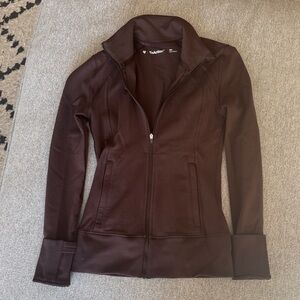 Aritzia Women's Deep Brown Zip-Up Jacket